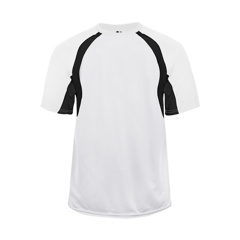 Badger Sport Hook Tee (414400-029004), Color 'White/Black'